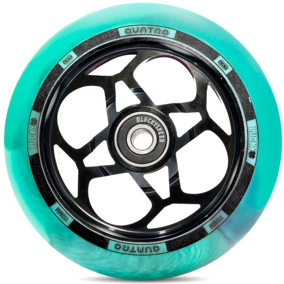 Lucky-Quatro-Scooter-Wheel_Yes_Color-BLACK TEAL-Size-110MM