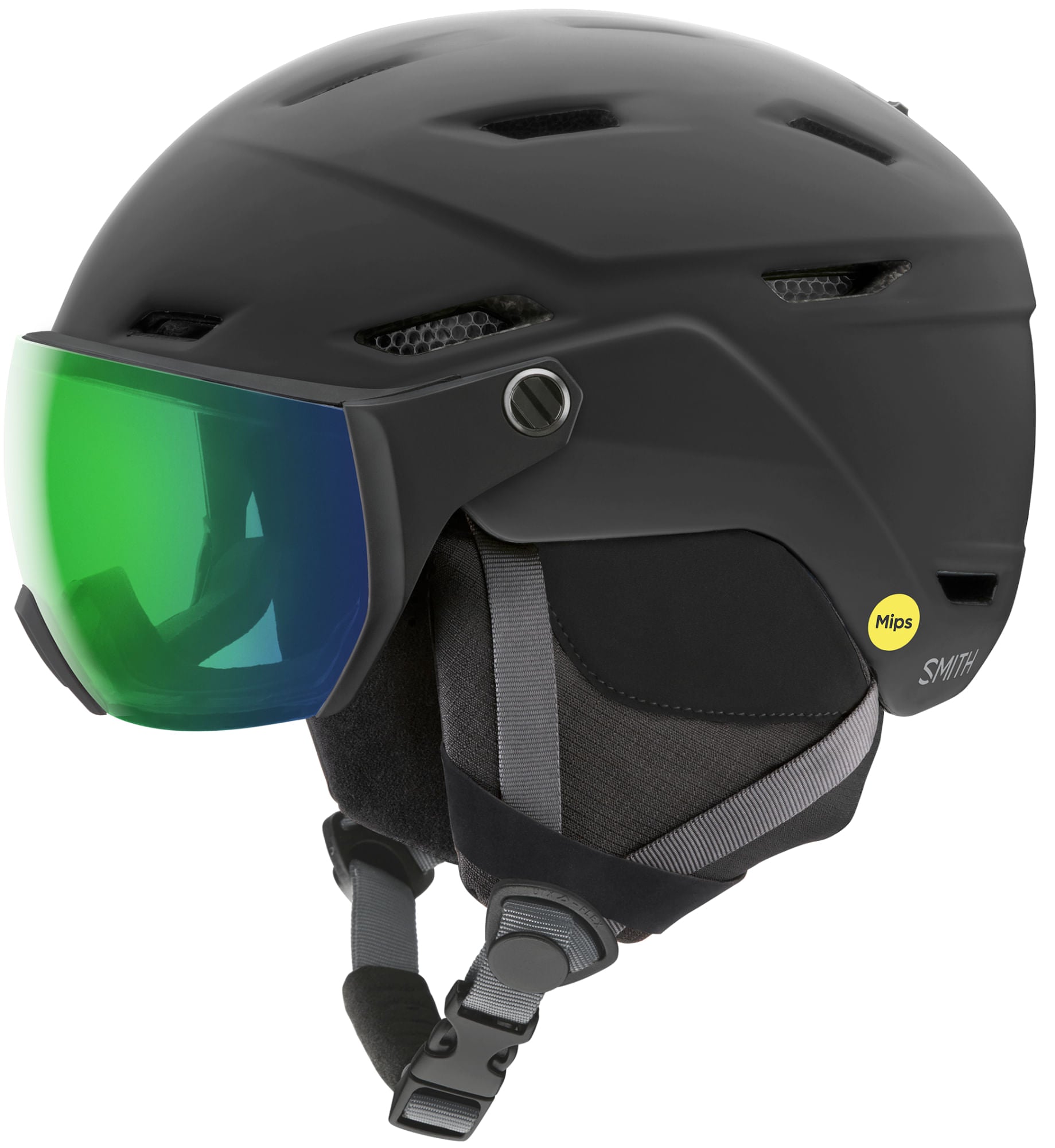 Smith-Survey-HElmet_Yes_Color-Matte Black  ChromaPop Everyday Green Mirror-Size-S