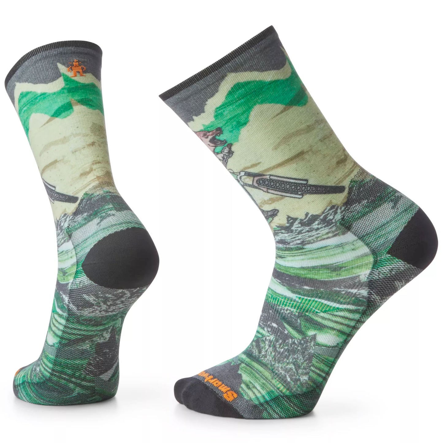 Bike Zero Cushion Wolf Print Crew Socks _Yes_Color--Size-