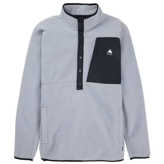 burton cinder fleece pullover-color-gray heather