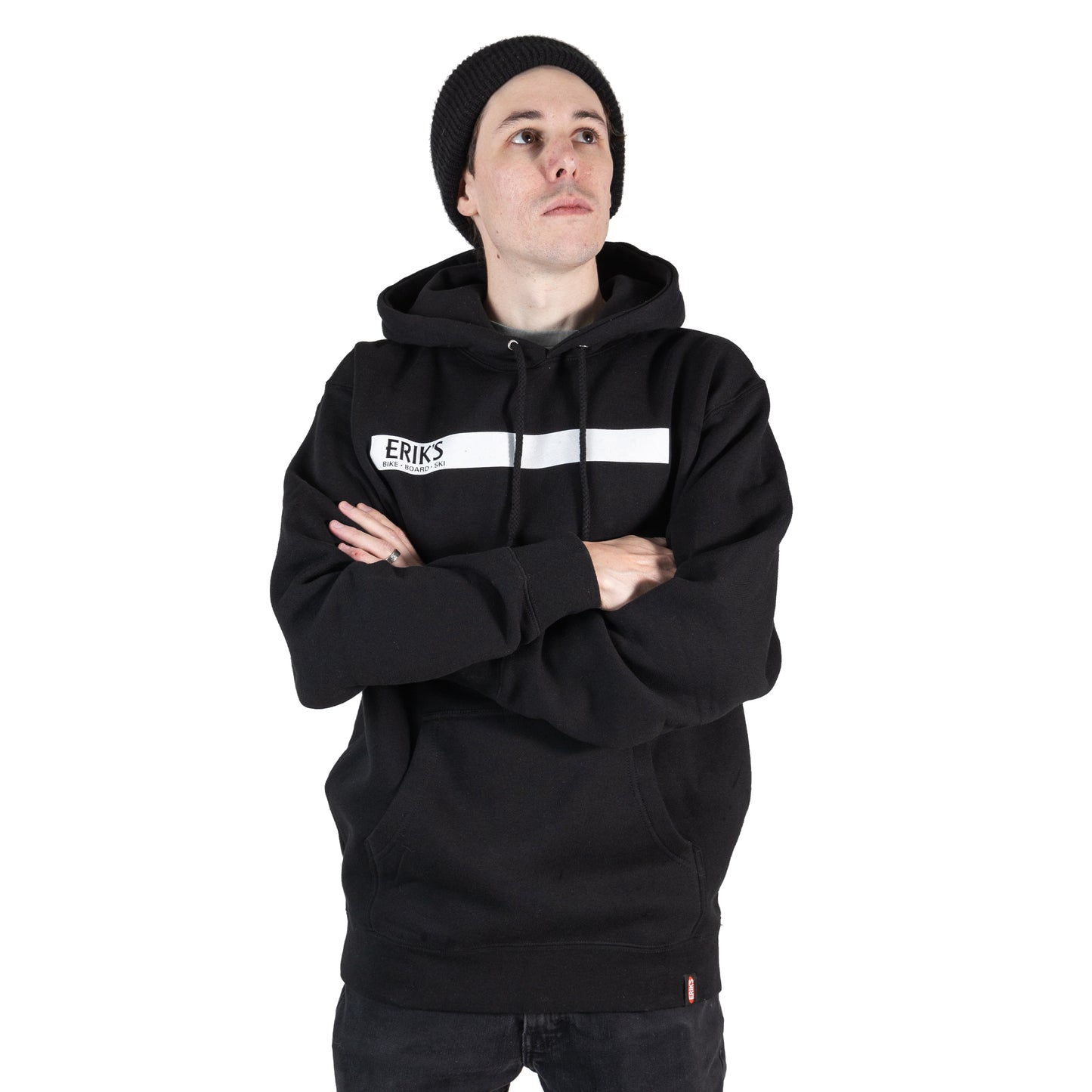 erik's stripe hoodie-color-black