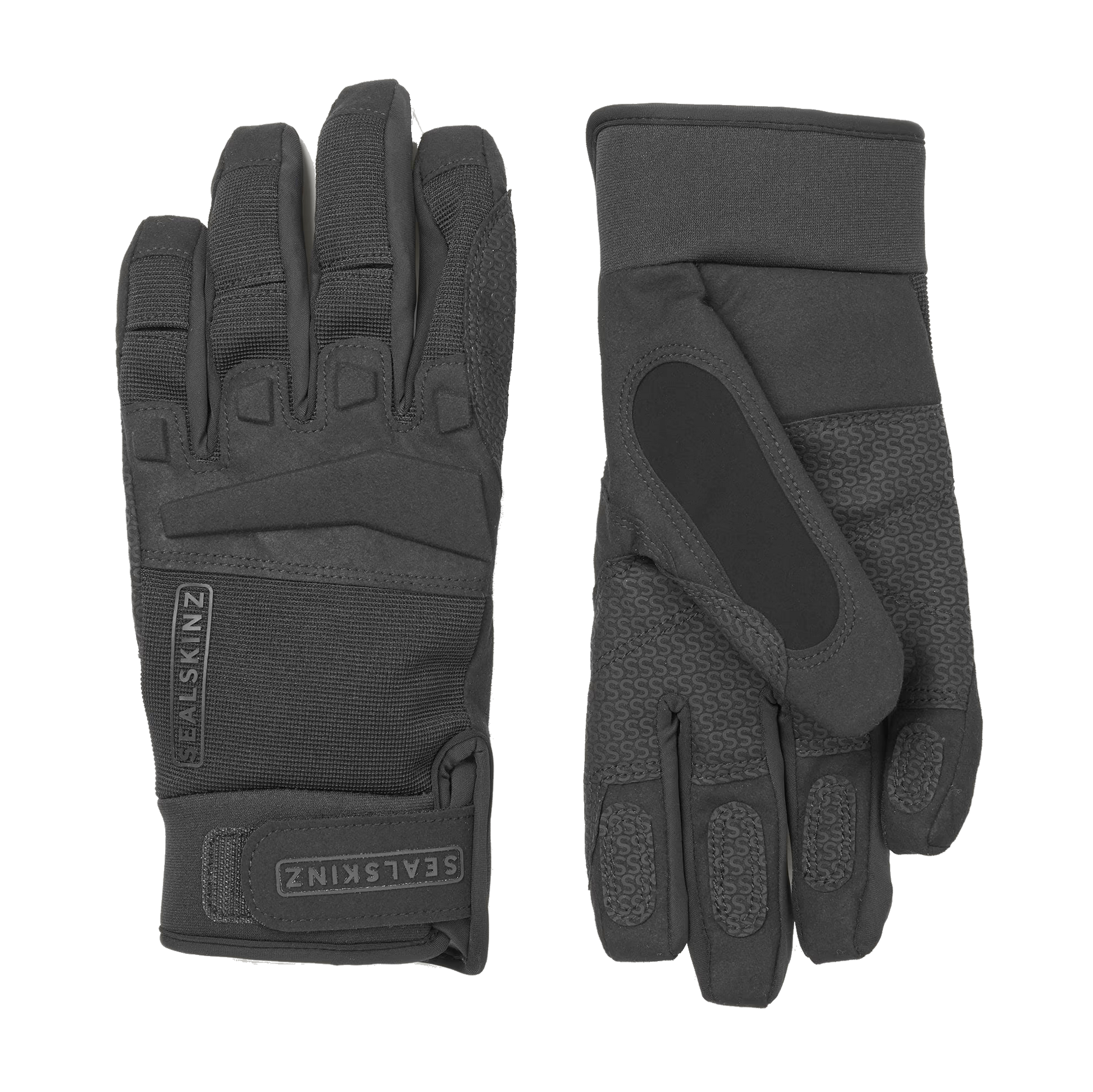 seal skinz sutton waterproof all weather mtb gloves-color-black