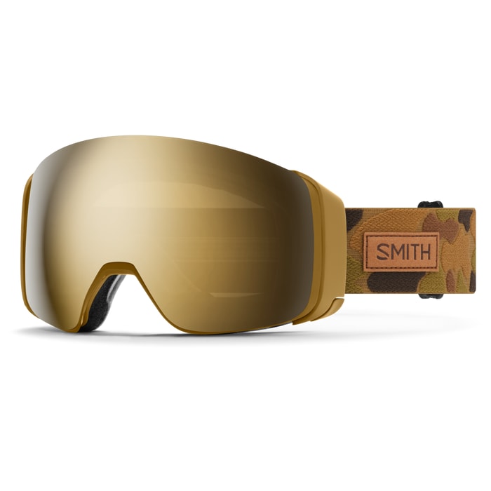 smith 4d mag goggles-color-coyote pow hunter  chromapop sun black gold mirror