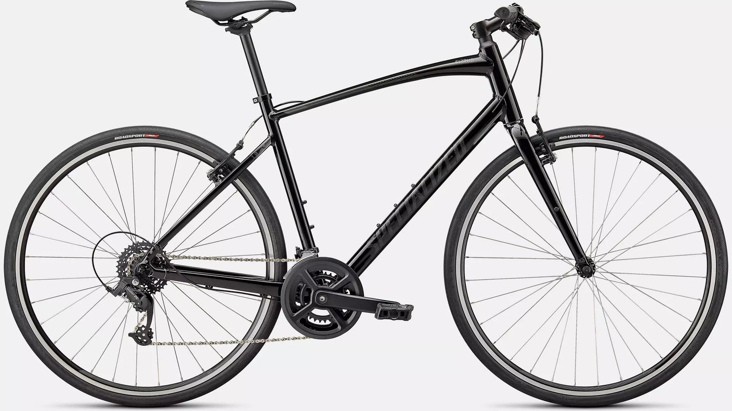 SPECIALIZED 2021 Sirrus 1.0 Flat Bar Road Bike-Color-BLACK CHARCOAL BLACK