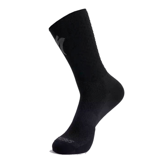 specialized knit tall sock-color-black/silver