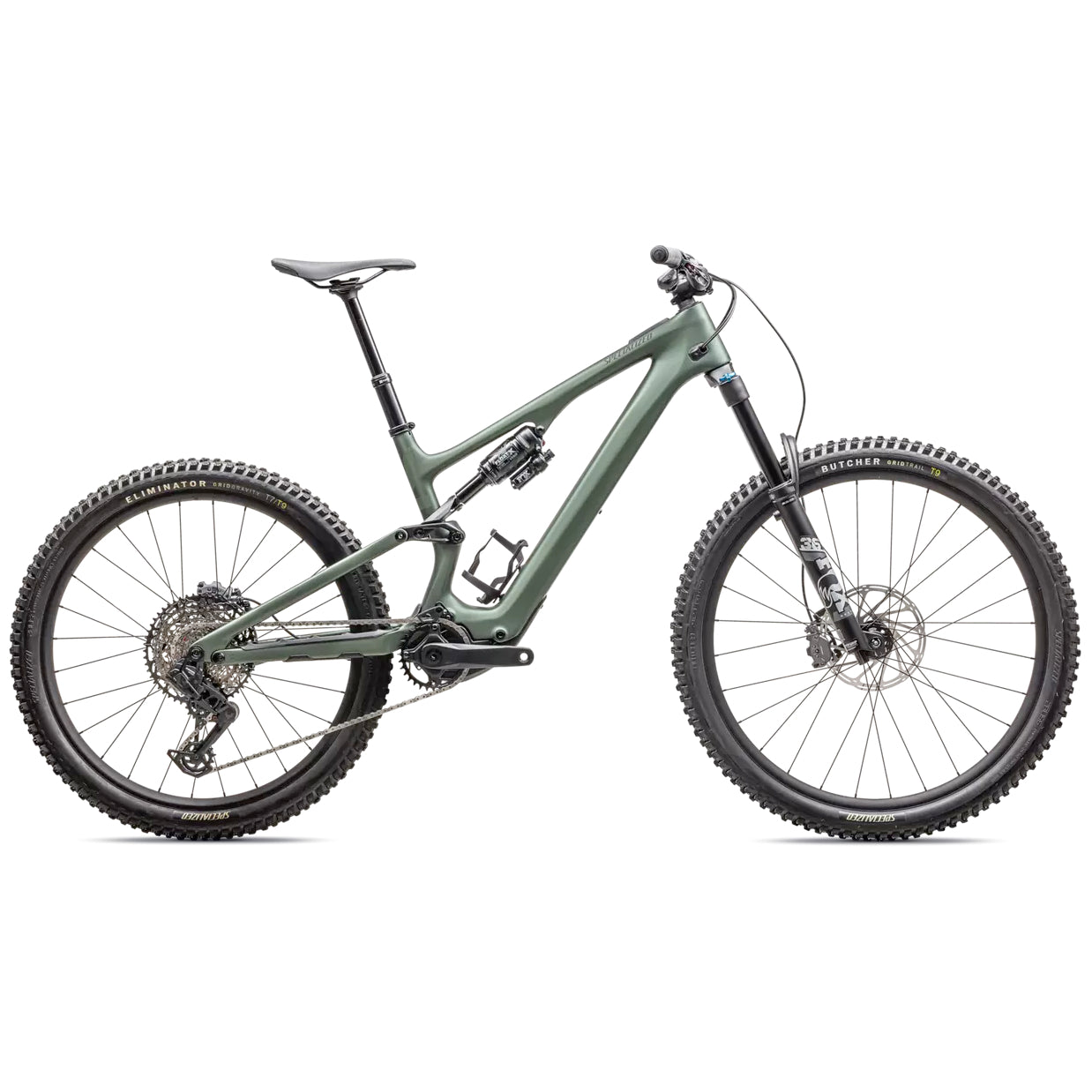 specialized 2025 levo sl comp electric mountain bike-color-cypress metallic/cypress/dark moss green